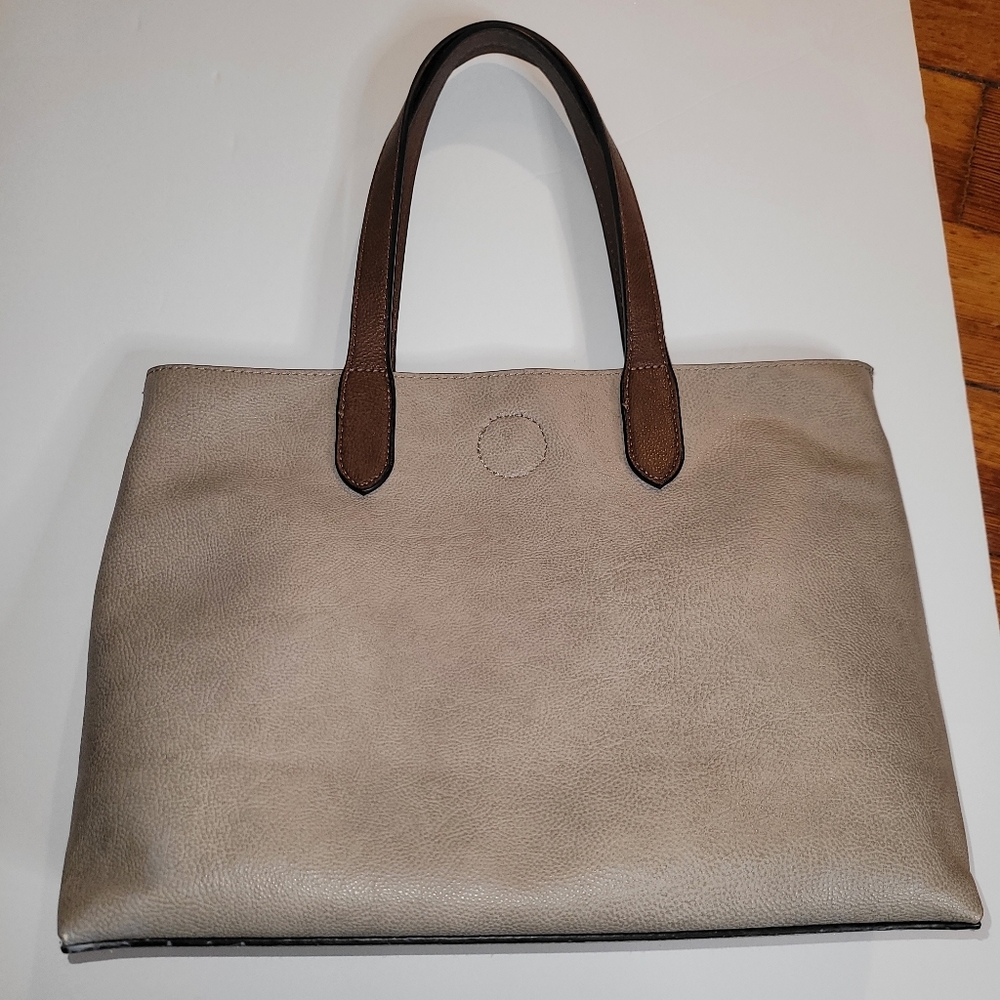 Neutral Color Vegan Leather Purse New